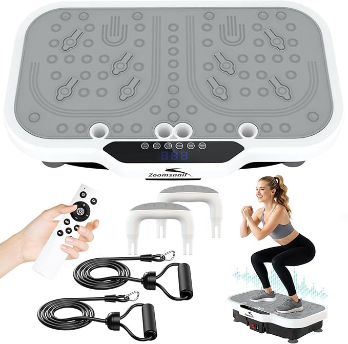 Vibration Plate Exercise Machine, 8000 Vibrations/min Adjustable Fitness Platform, 400 Lbs Capaci... | Amazon (US)