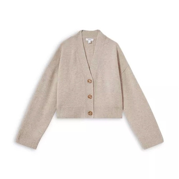 REISS Rixy Wool Blend V Neck Cardigan medium oatmeal | Poshmark