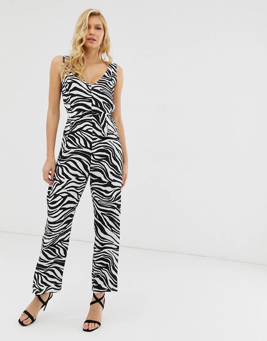 Zibi London zebra print jumpsuit-Multi | ASOS (Global)