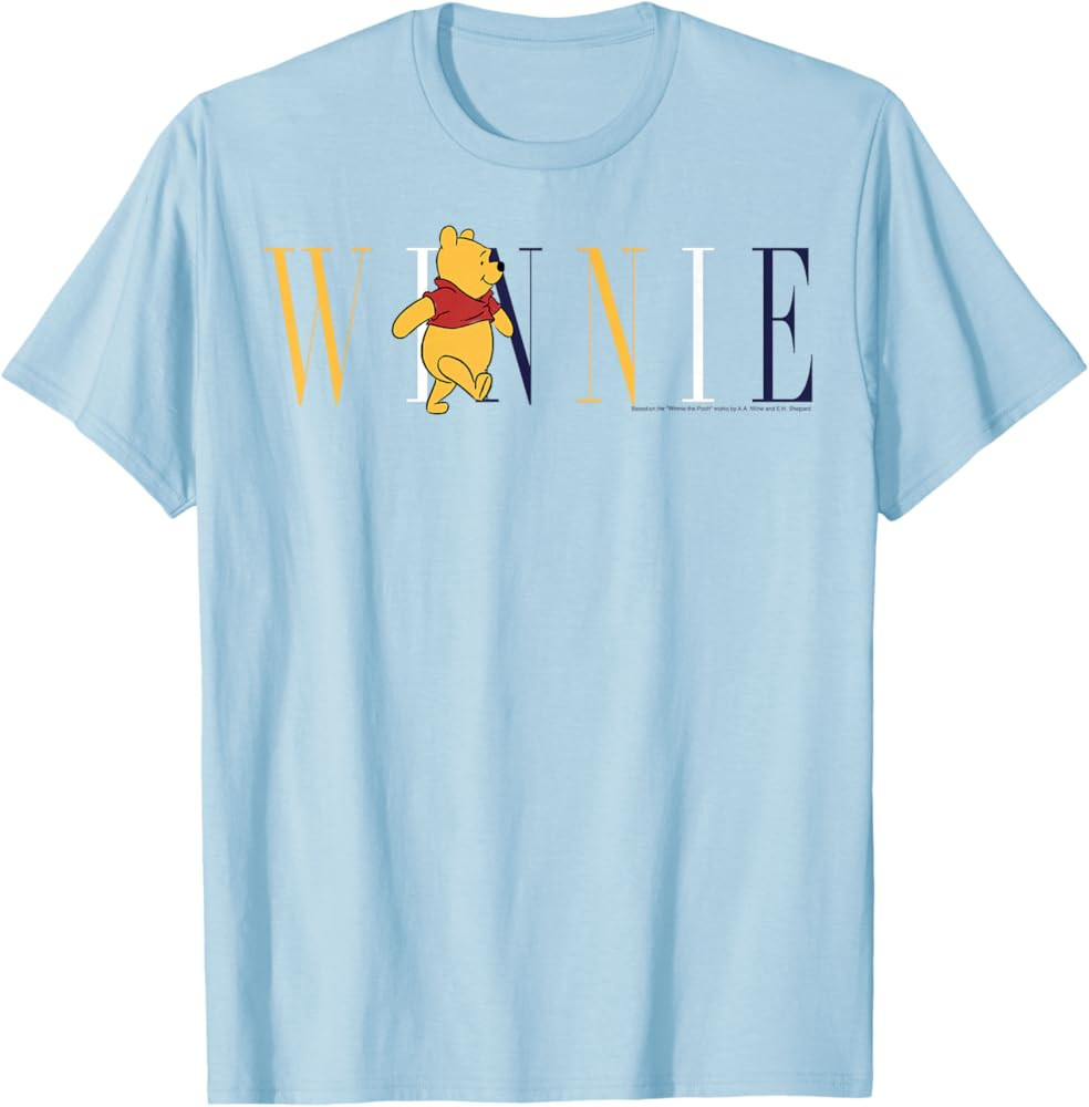 Disney Winnie The Pooh Simple Text T-Shirt | Amazon (US)