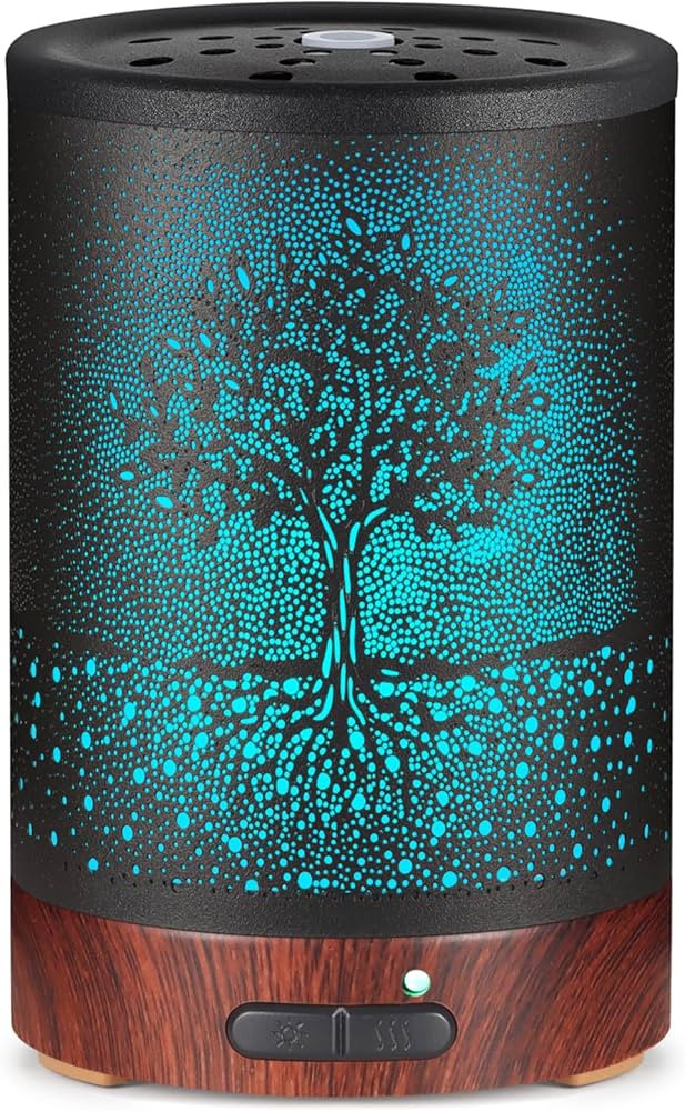 Essential Oil Diffuser- Aromatherapy Diffuser with7 Colors Light and Auto-Off for Women Metal Coo... | Amazon (US)