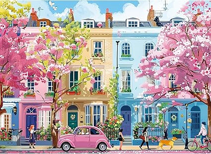 500 Pieces Jigsaw Puzzles for Adults, Beautiful Spring Street Puzzle for Adults Children Elderly,... | Amazon (US)