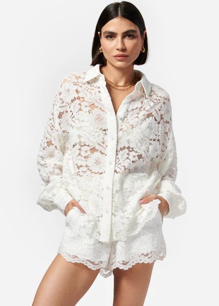 Belkis Lace Top White | CAMI NYC