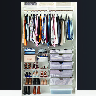 Elfa Classic 4' White Reach-In Clothes Closet | The Container Store
