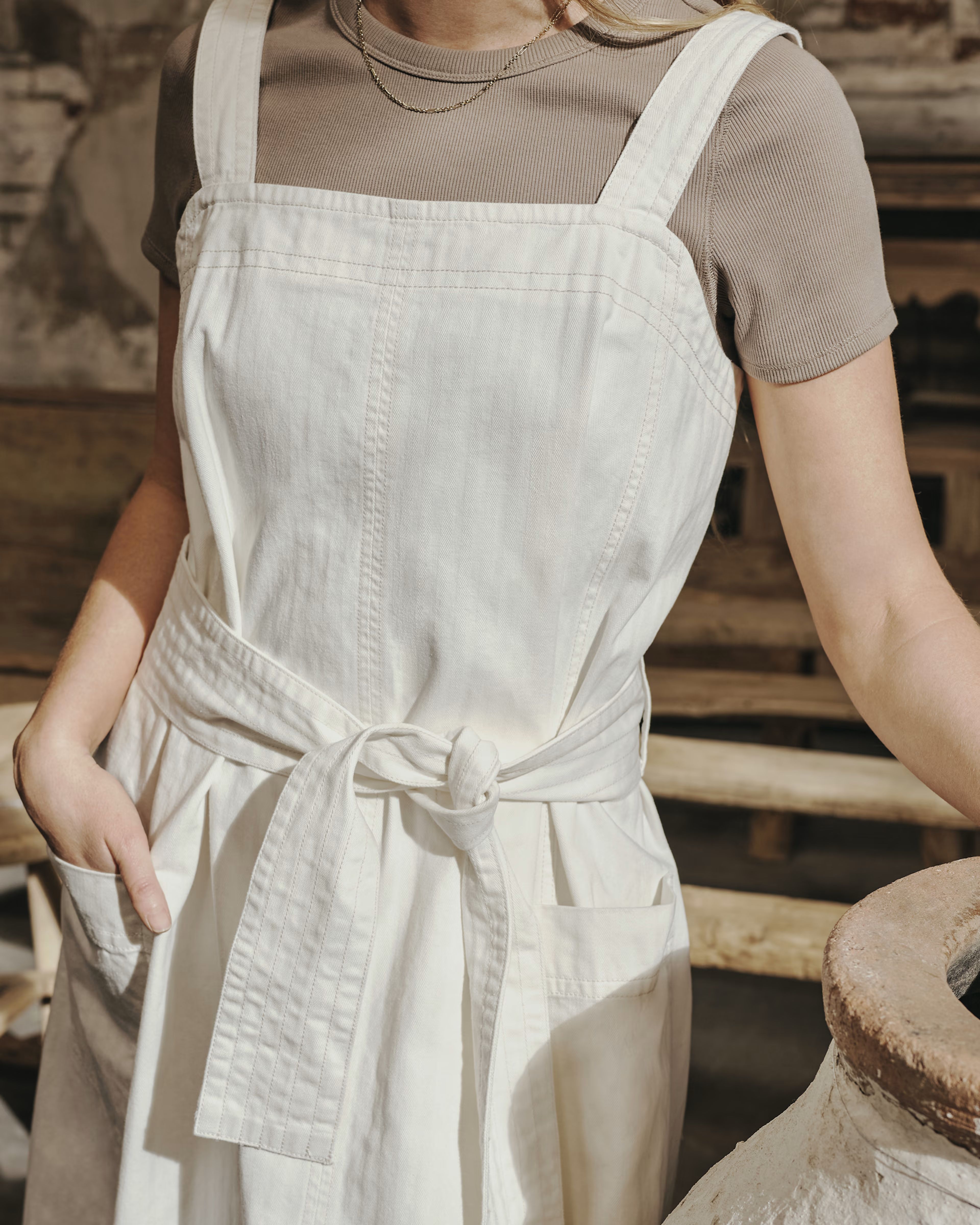 The Organic Cotton Herringbone Dress | Everlane