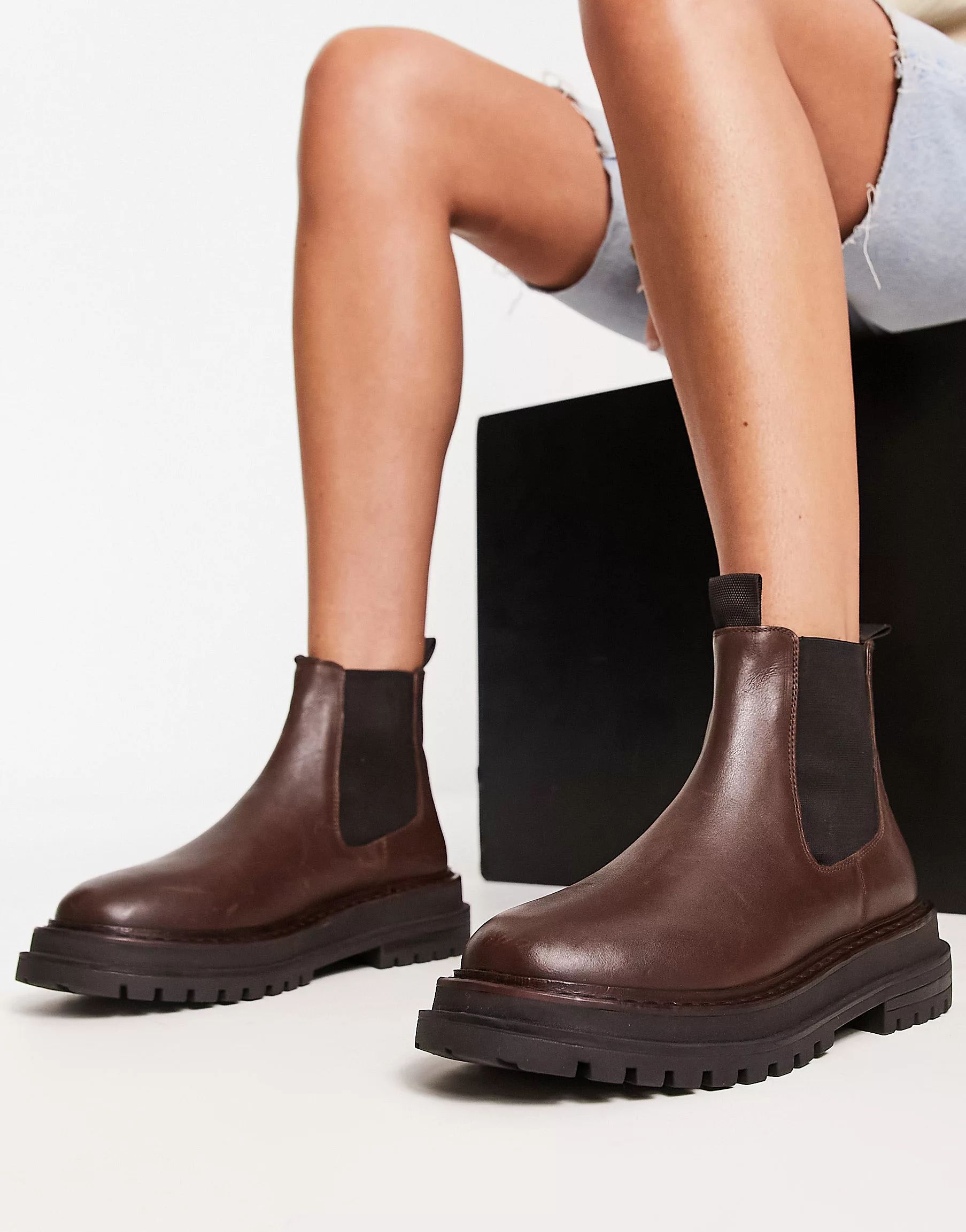 ASOS DESIGN Appreciate leather chelsea boots in brown | ASOS | ASOS (Global)