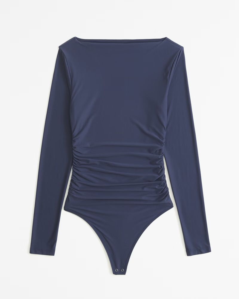 Women's Soft Matte Seamless Long-Sleeve Slash Bodysuit | Women's Tops | Abercrombie.com | Abercrombie & Fitch (US)