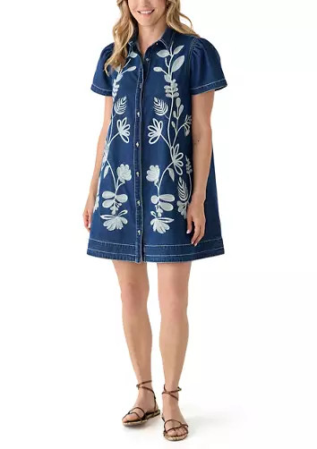 Women's Embellished Denim Dress | Belk