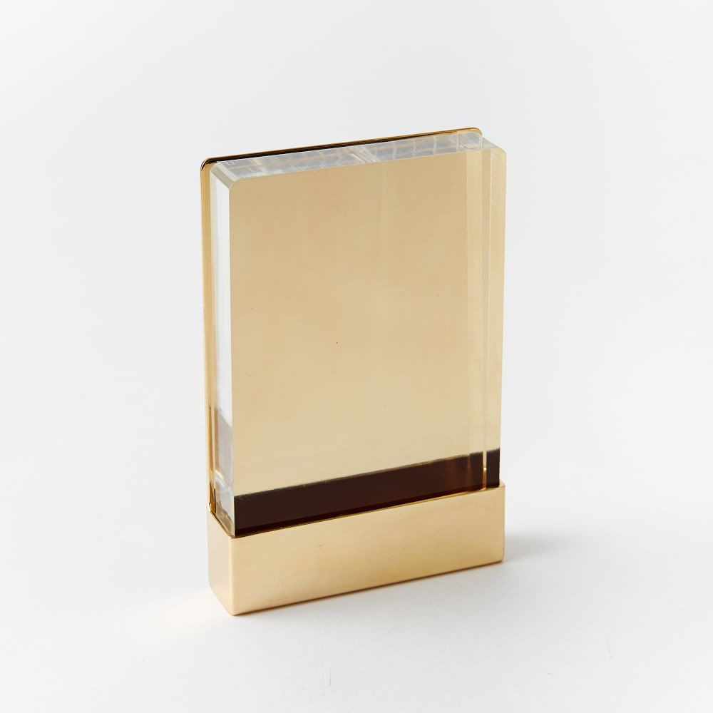 Acrylic &amp; Metal Standing Frames - Gold | West Elm (US)