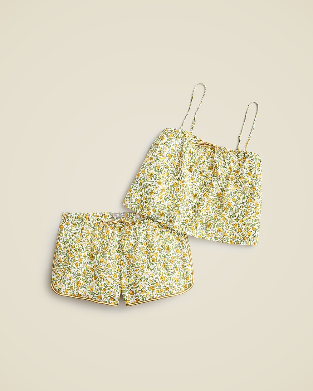 Camisole short set in floral vines linen-cotton blend | J. Crew US