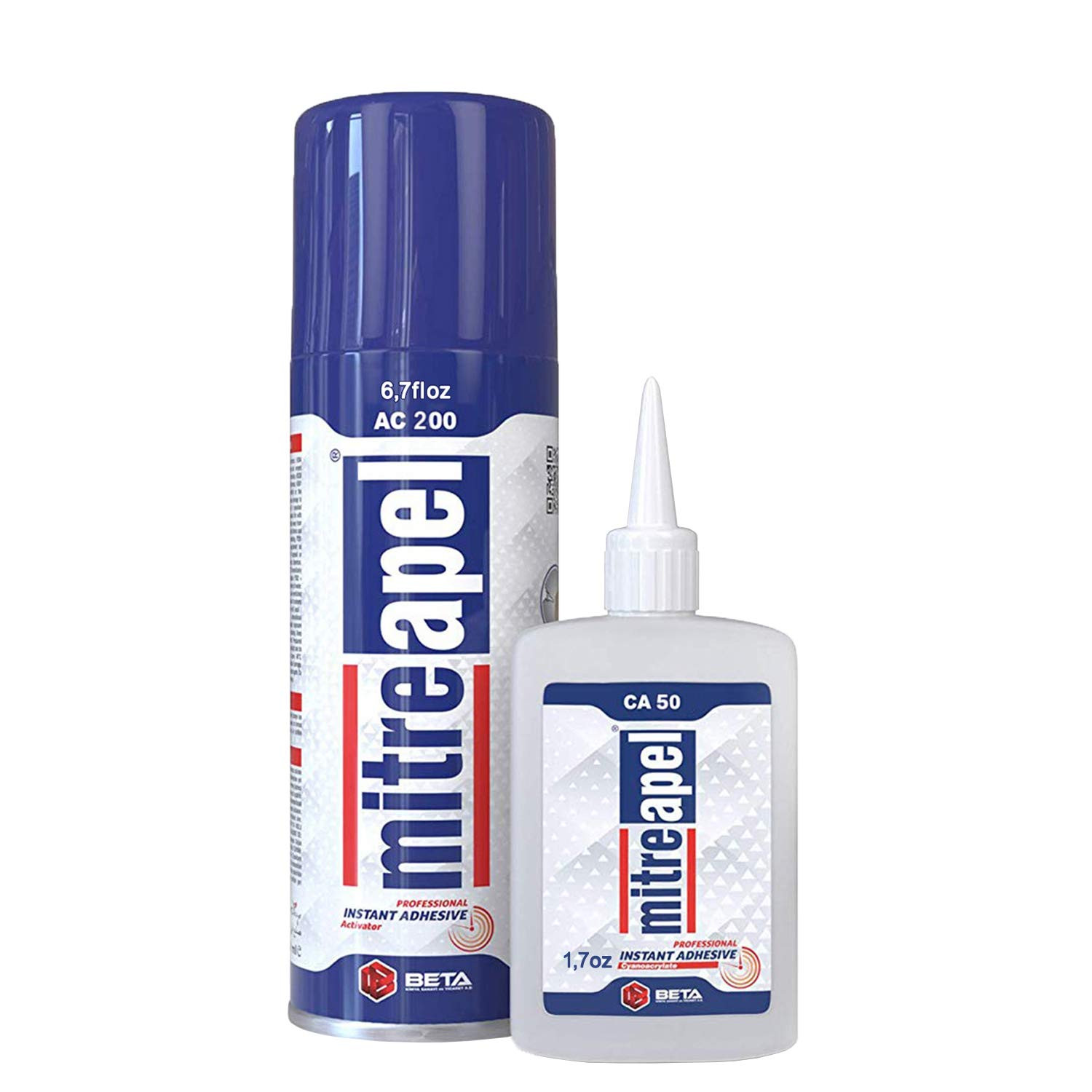 MITREAPEL Super CA Glue (1.7 oz.) with Spray Adhesive Activator (6.7 fl oz.) - Crazy Craft Glue f... | Amazon (US)