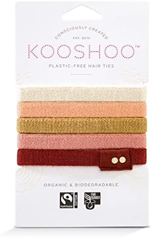 BIODEGRADABLE HAIR TIES in Ginger by KOOSHOO | Plastic-Free, Certified Organic Cotton Hair Elasti... | Amazon (US)