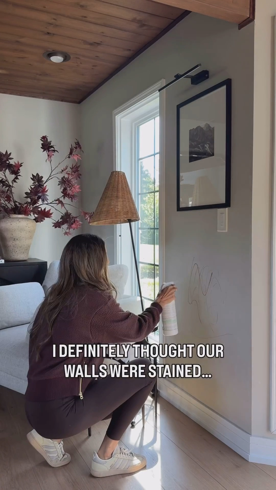 I really thought our walls and cabinet door were stained for good!! this magic spray literally melted the marks right off. This is perfect for markers/crayons, grease/food, and bug guts! 

#LTKHome #LTKmomlife