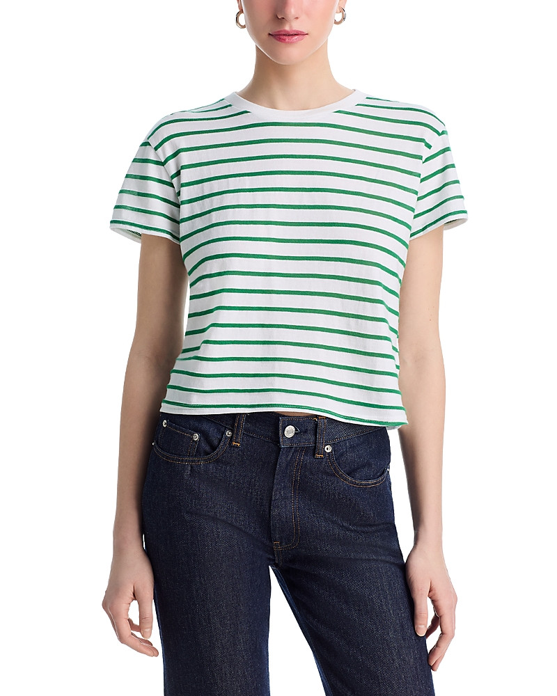 perfectwhitetee Stripe Boxy Crewneck Tee | Bloomingdale's (US)