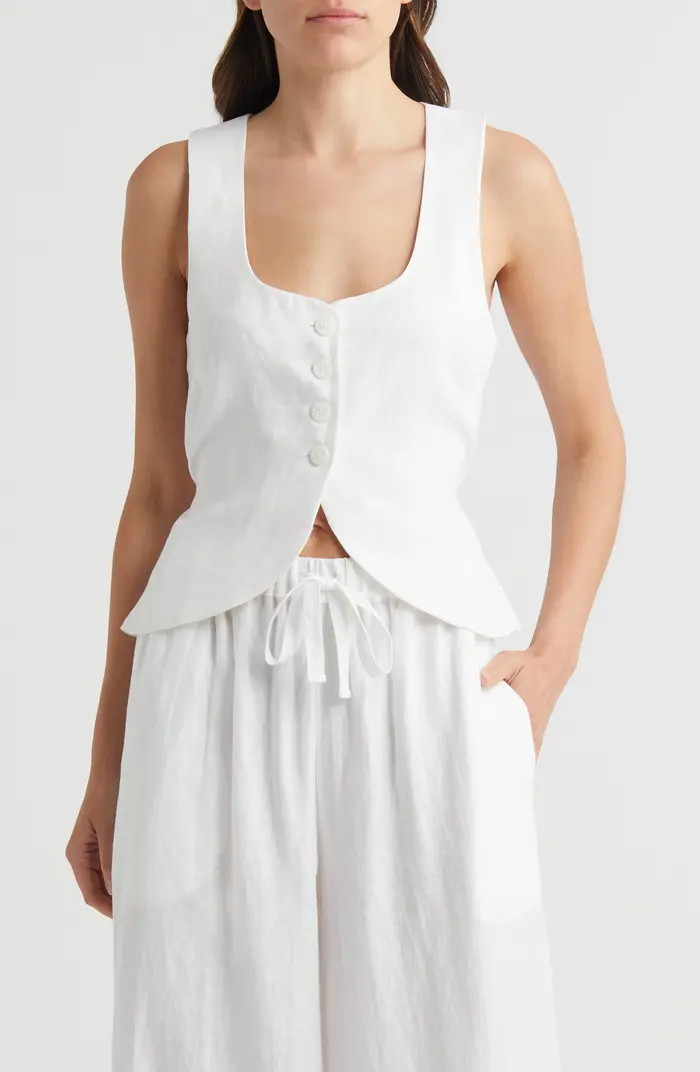 Faithfull the Brand Stanze Linen Vest | Nordstrom | Nordstrom