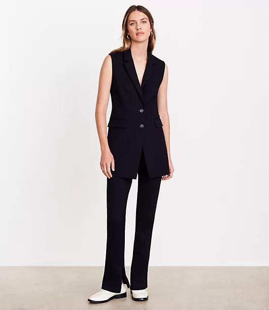 Loft LOFT Versa Ponte Deluxe Long Vest | LOFT