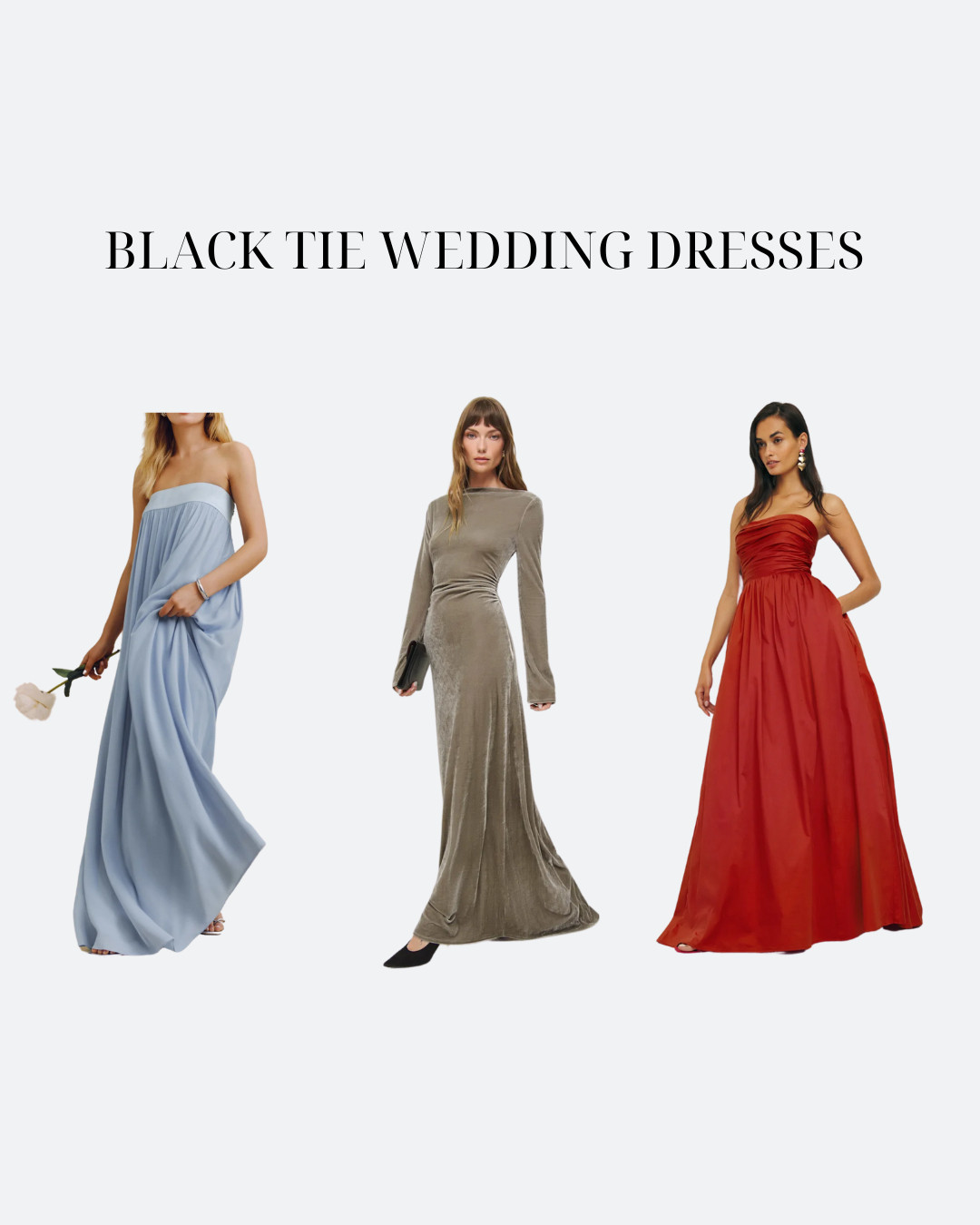 Looking for the perfect dress for a formal wedding? These Reformation picks are effortlessly elegant, timeless, and made for twirling all night long. 🖤 Which one is your favorite?

#WeddingGuestStyle #BlackTieWedding #Reformation #ElegantFashion #LTKStyling 

 #LTKWedding
