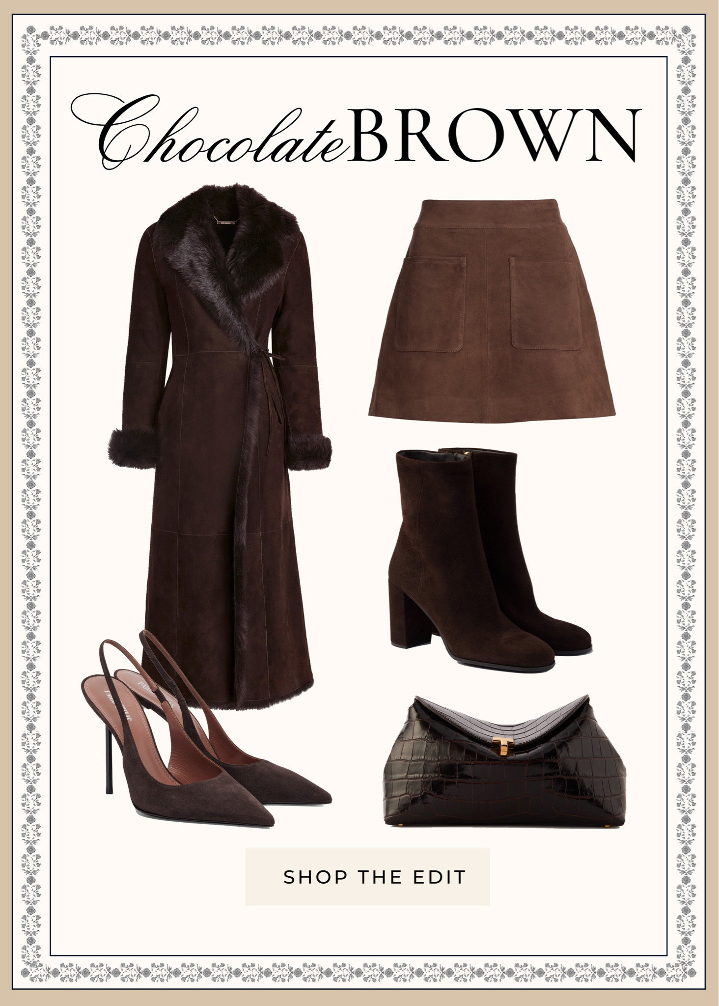 Chocolate brown fashion, fall fashion, winter coat. 

#LTKShoeCrush #LTKStyleTip #LTKSeasonal