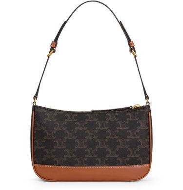Shoulder bag in Triomphe canvas and calfskin - CELINE | 24S US