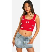 Womens Bow Vest Top - Red - 12 | NastyGal UK