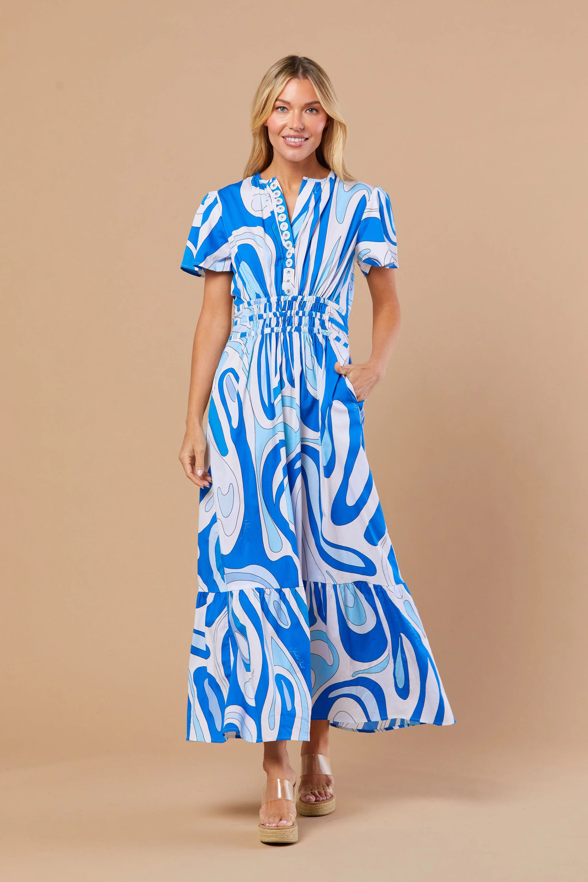 Sheridan French I Resort 2025 I Eloise Dress in Ultramarine Wave | Sheridan French