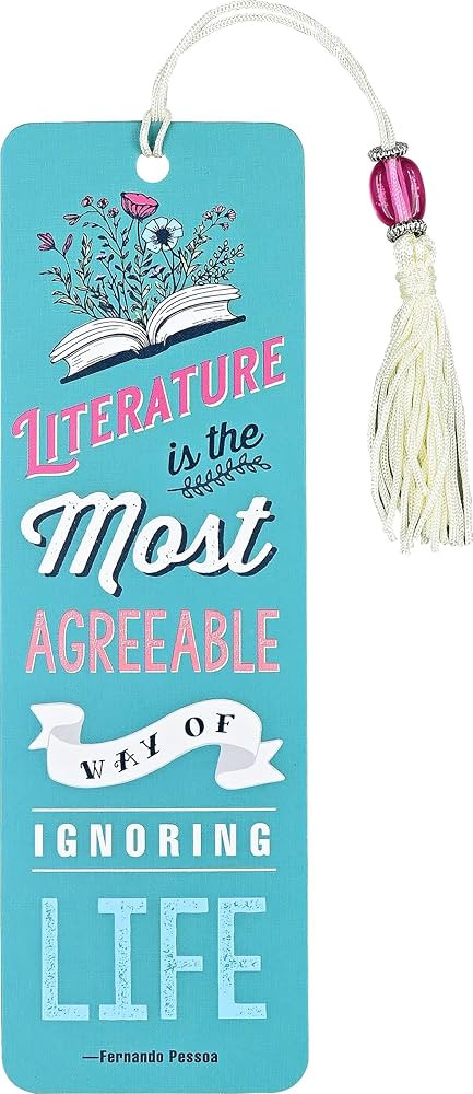 Literature is The Most Agreeable Way of Ignoring Life Beaded Bookmark | Amazon (US)