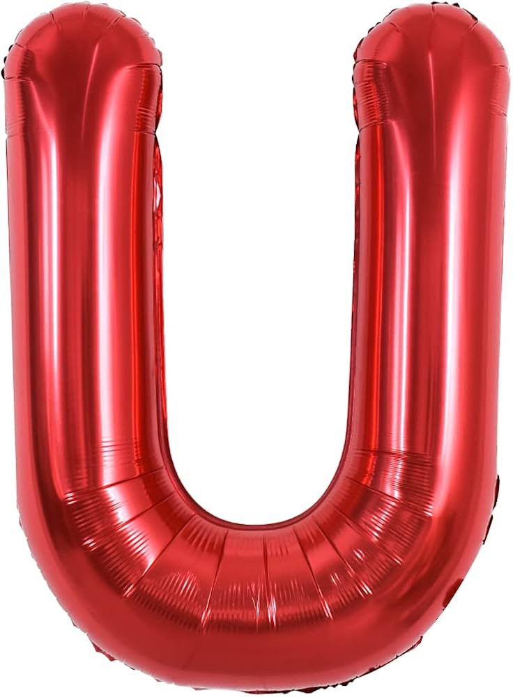TONIFUL 40 Inch Large Bright Red Letter Balloons A-Z, Giant Jumbo Helium Foil Mylar Big Letter U ... | Amazon (US)