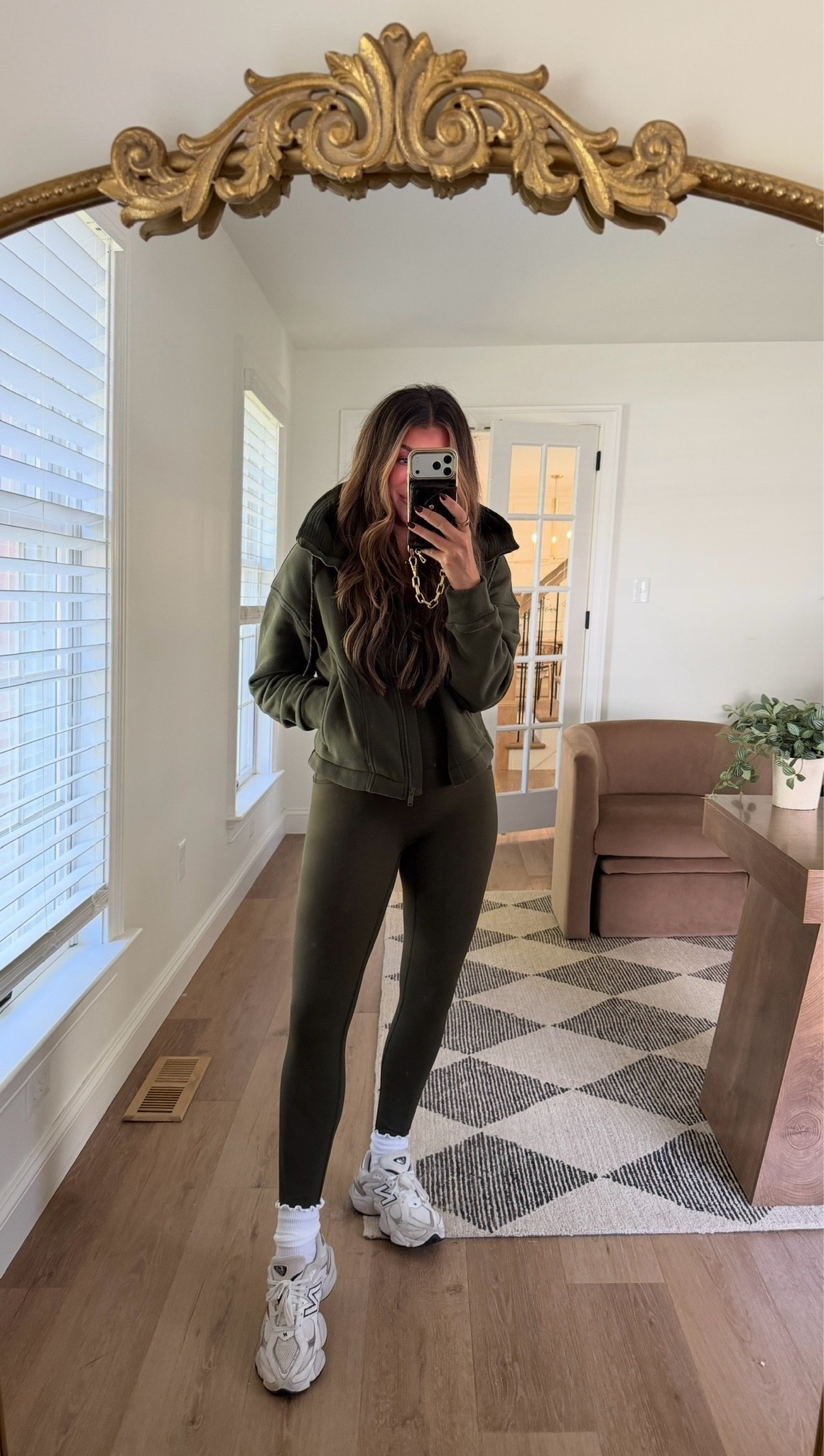 Code LAURENHXSPANX Loving this all green monochromatic look! The best fitting leggings and built in padding bra. (wearing med).  small hoodie. @Spanx #ad

#LTKSeasonal #LTKOver40 #LTKActive