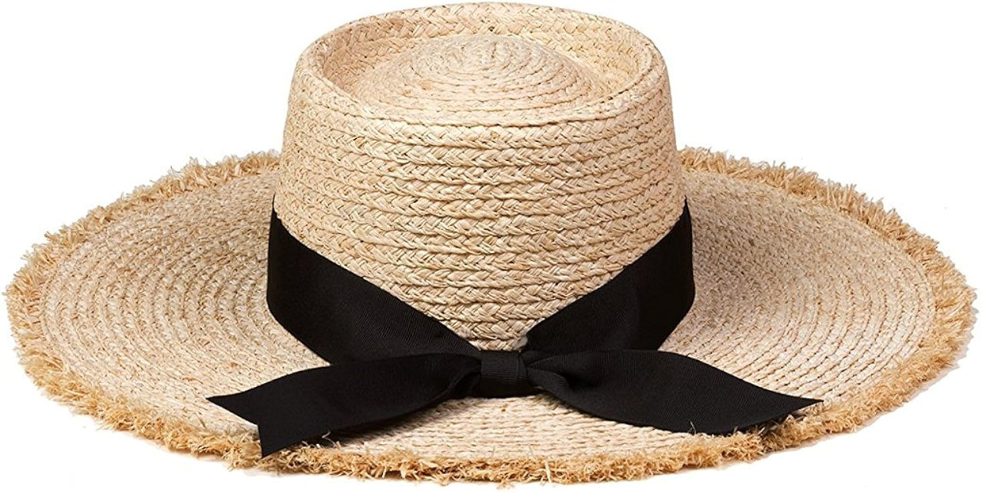 Lack of Color Women's Ventura Raffia Straw Wide-Brimmed Boater Hat | Amazon (US)