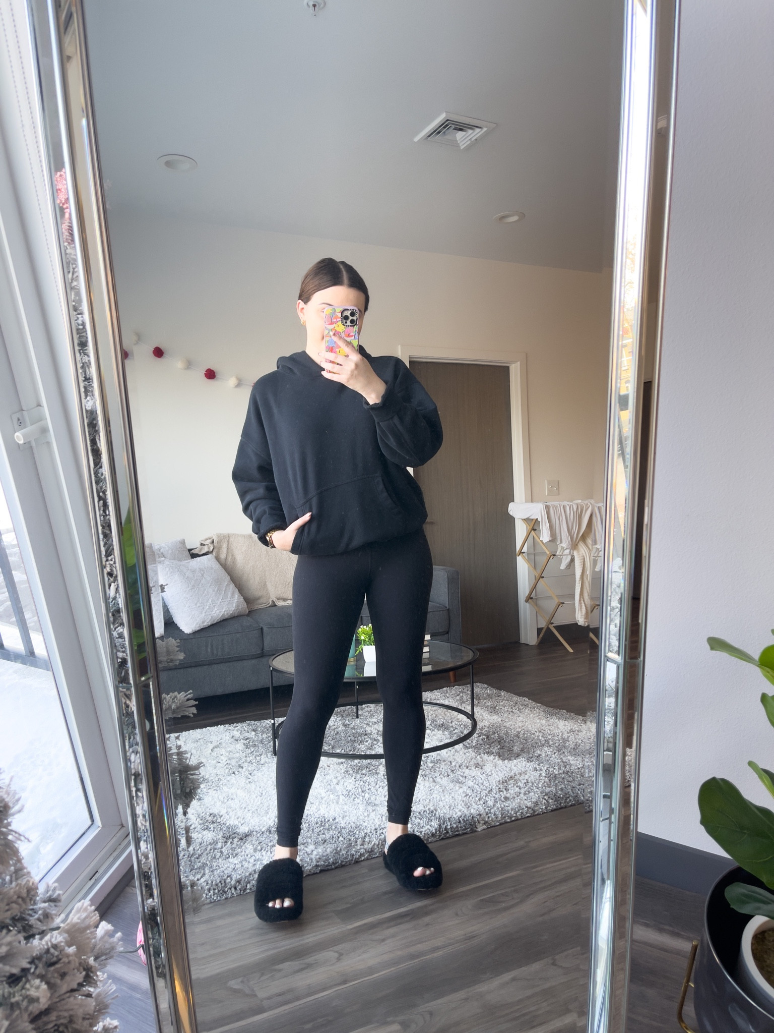 All black loungewear for the weekend! Featuring my favorite black slippers from Ugg. 

I’m wearing a M sweatshirt, size 8 leggings and size 9 slippers 

#LTKstyletip #LTKGiftGuide #LTKunder100