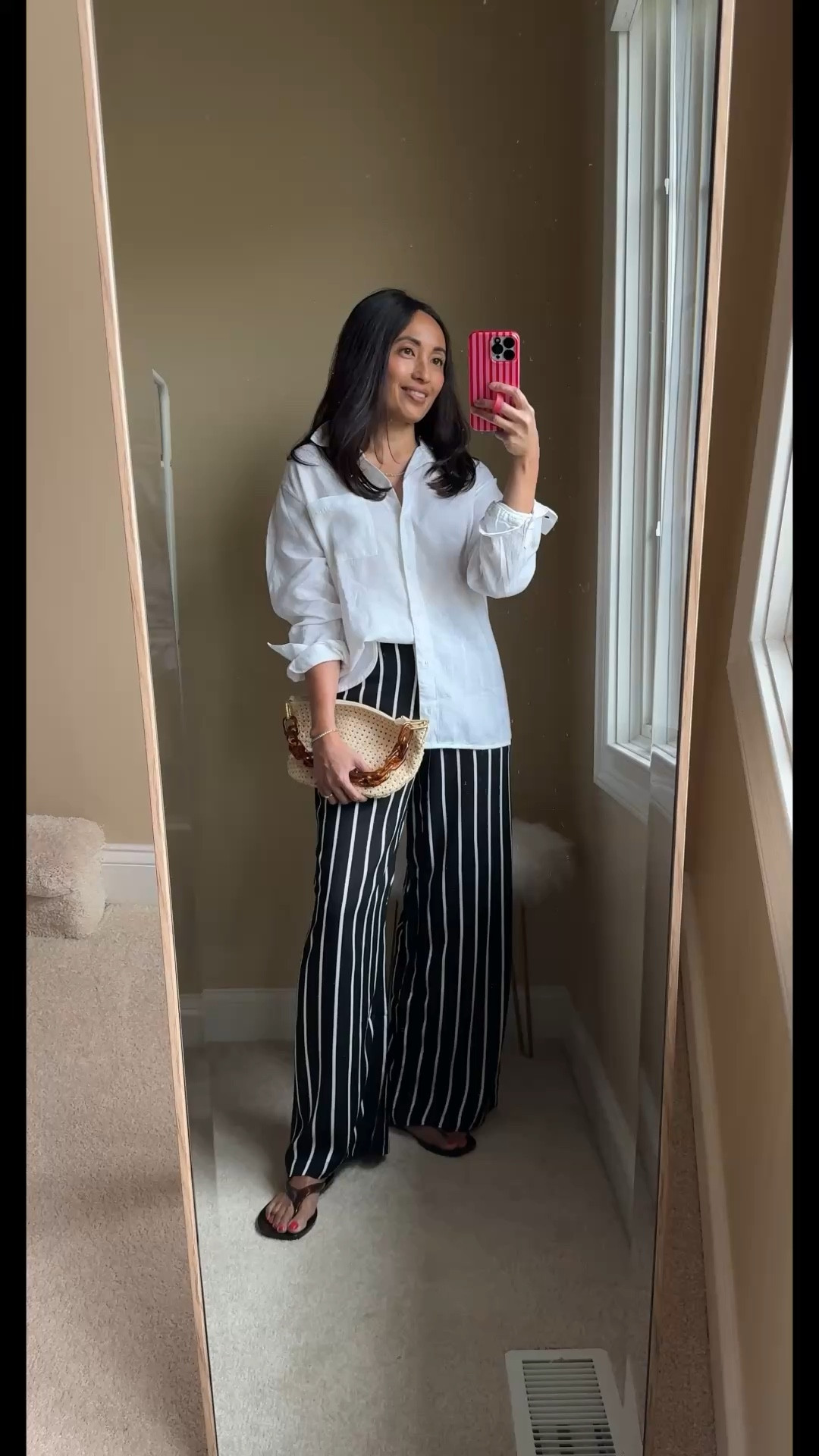 Elevated & Comfy Spring Outfit 
- Linen blend boyfriend shirt and high-waisted pull-on wide leg pants are part of the Spring Sale: 40-50% off of everything (exclusions apply) ends 4/5. 
- Effortless chic look that feels like pajamas.
- Top (I sized up) currently on sale for $22.49; pants (true to size) currently on sale for $20. 
- Jelly thong sandals (true to size) have been restocked; $14.99. 
-Vacation outfit  


#LTKootd #LTKOver40 #LTKTravel