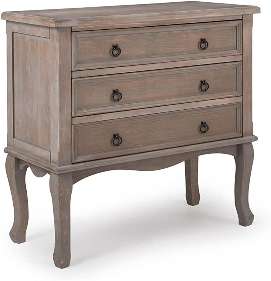 ClickDecor Thomas Antique Country Style Dresser Chest with 3 Drawers, Weathered Wood Nightstand L... | Amazon (US)