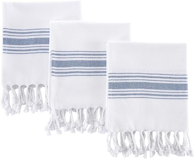BAROOGA Hand Towels for Bathroom (Set of 3) Boho Turkish Kitchen Towels, Decorative Farmhouse Tow... | Amazon (US)