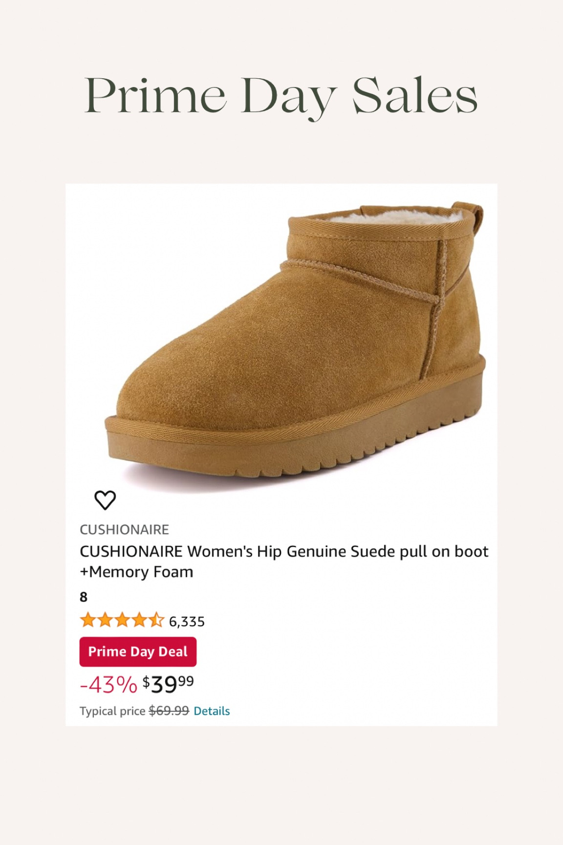 These look like Uggs but at a fraction of the price AND on sale for 2024 Amazon Prime Day ✨ $40 #ugg #lookalike #lookforless #amazon #primeday2024

#LTKSeasonal #LTKSaleAlert #LTKStyleTip