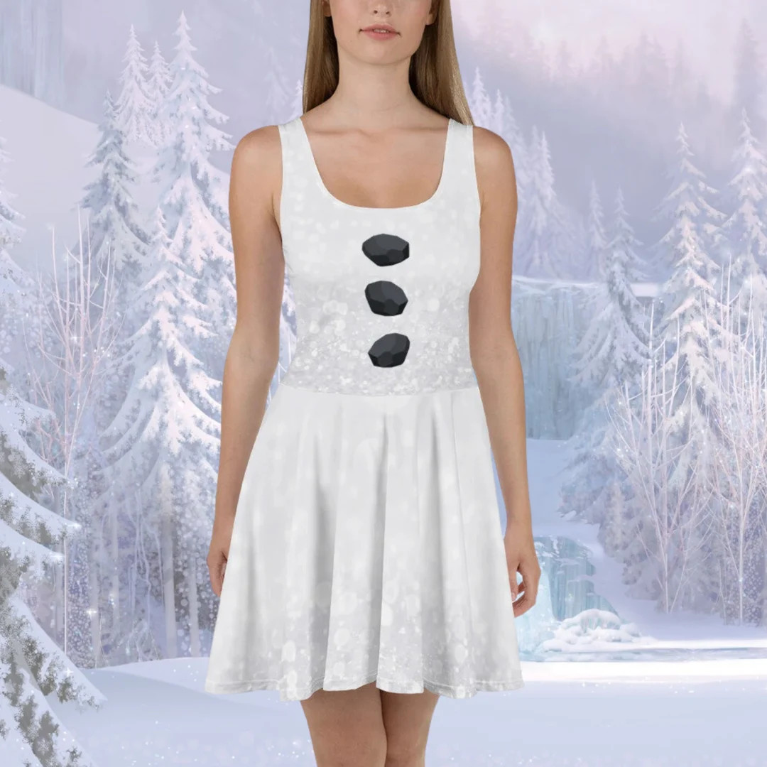 Womens Disney Olaf Dress Snowman Outfit Adult Christmas - Etsy | Etsy (US)