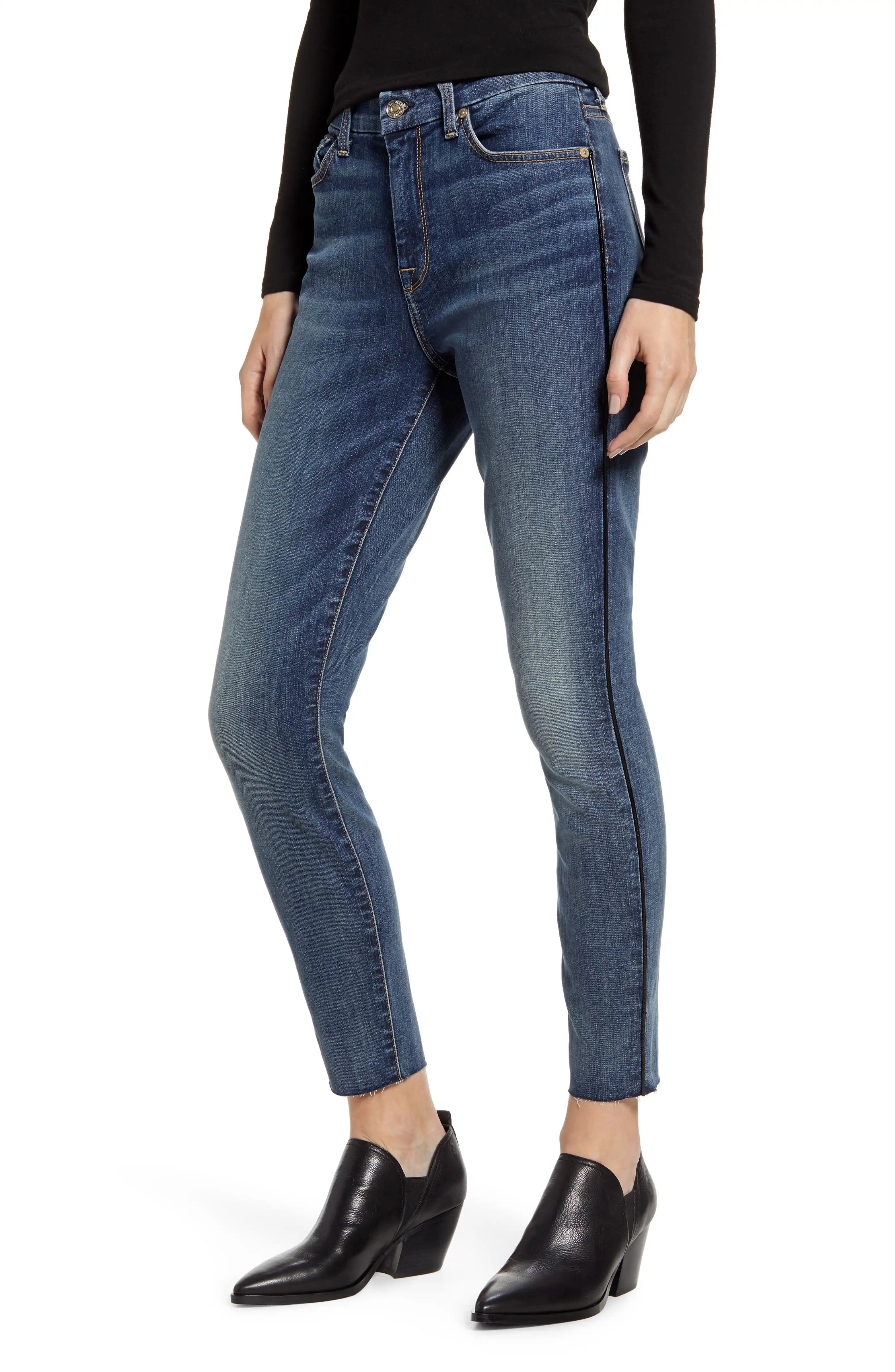 Piped High Waist Ankle Skinny Jeans | Nordstrom