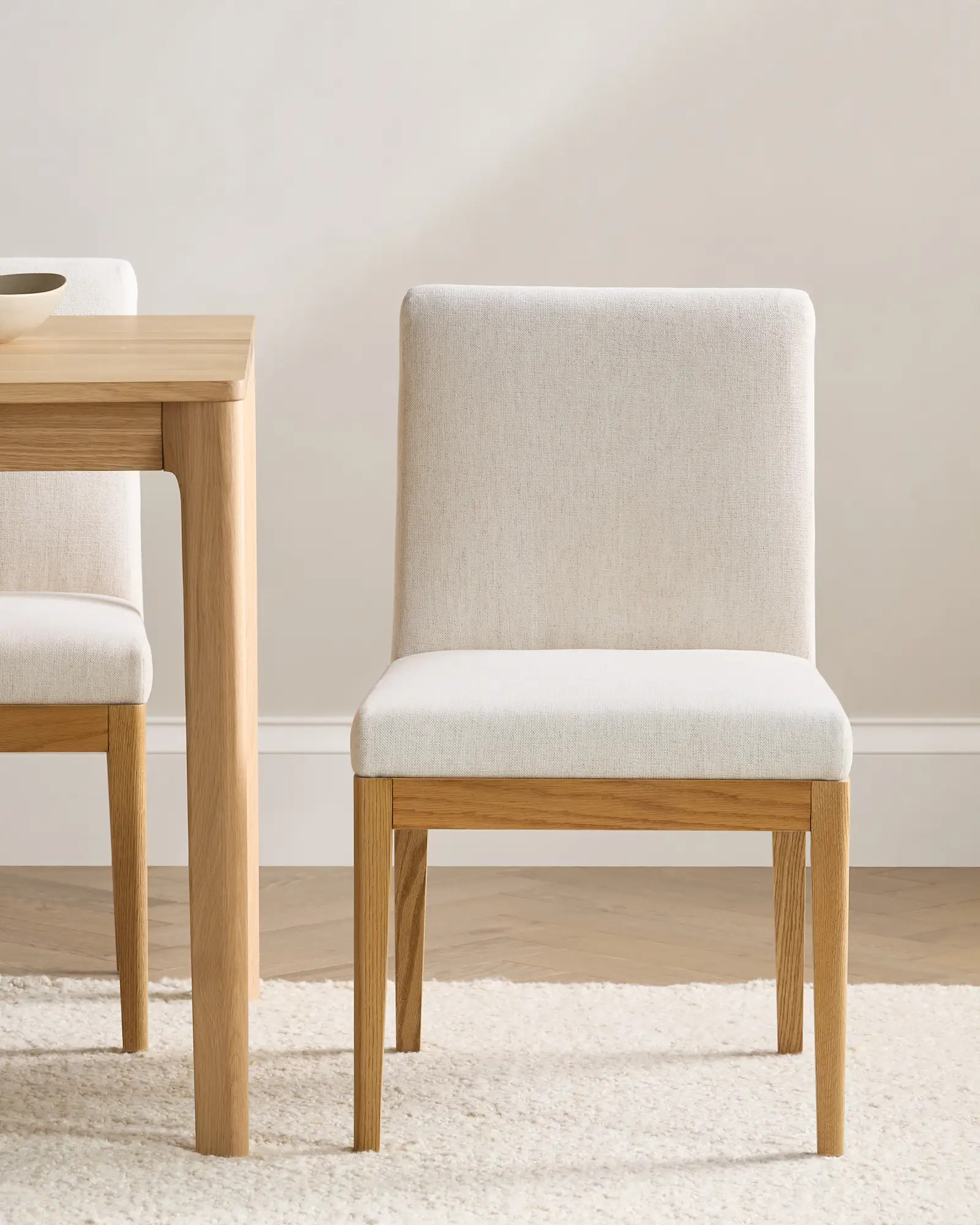 Performance Fabric Dining Chair with Solid Oak Legs (Set of 2) | Quince