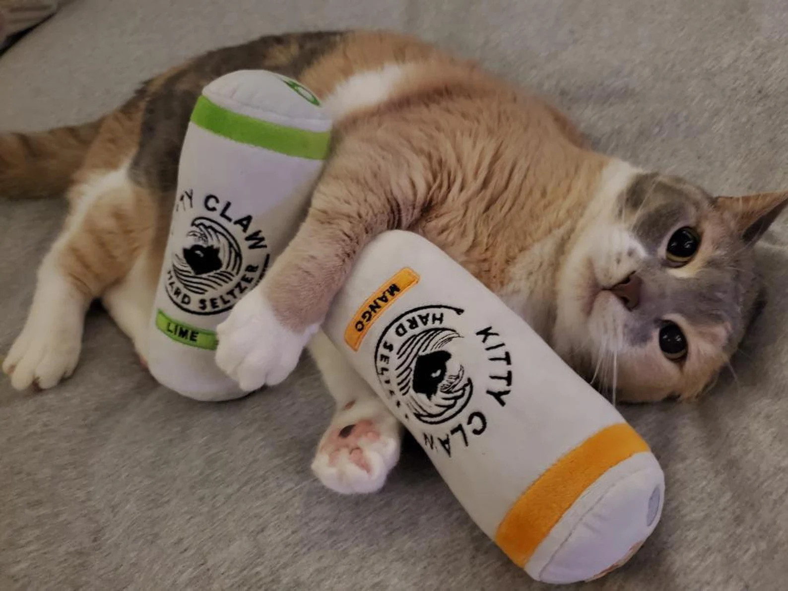 KittyClaw: 2x Organic Catnip infused cat toy kicker kitten baby fun whiteclaw | Etsy (US)