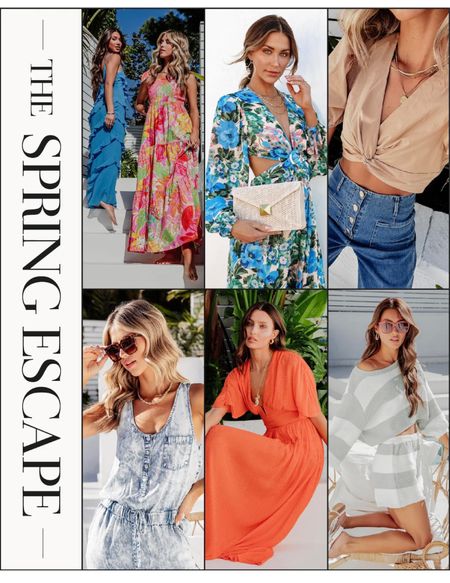 New spring collection just dropped at Vici! Use code ESCAPE20 for a discount! 

Floral dress
Maxi dress 
Resort style 
Vacation outfit 
Beach outfit 
Summer dress
Spring outfit 

#LTKunder100 #LTKstyletip #LTKSeasonal