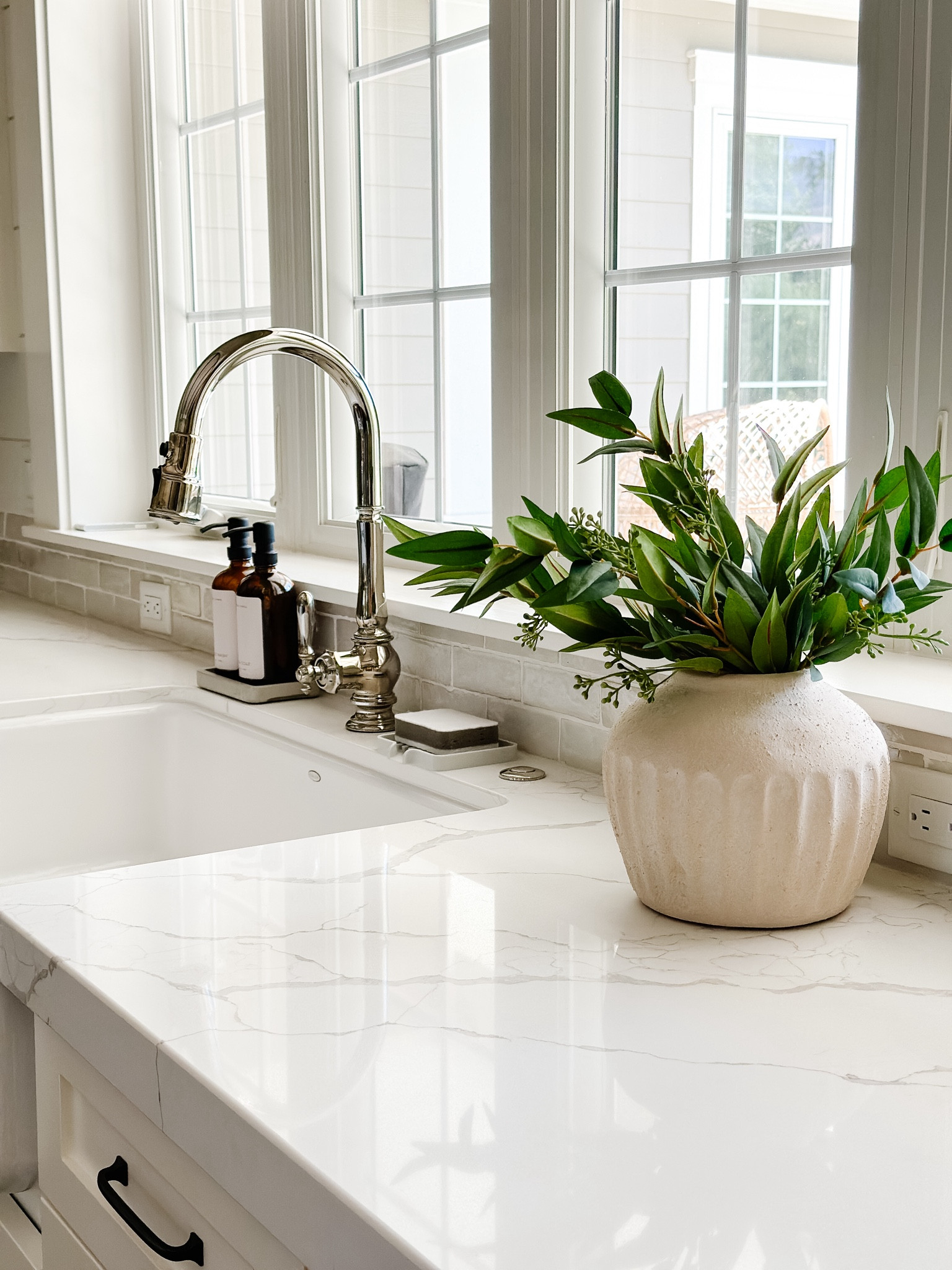 Kitchen views…
The perfect greenery
Faucet is in polished nickel


#LTKFindsUnder50 #LTKHome
