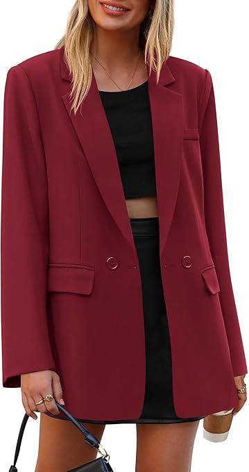 PRETTYGARDEN Fall 2026 Blazers for Women Business Casual Long Sleeve Lapel Pockets Spring Winter ... | Amazon (US)
