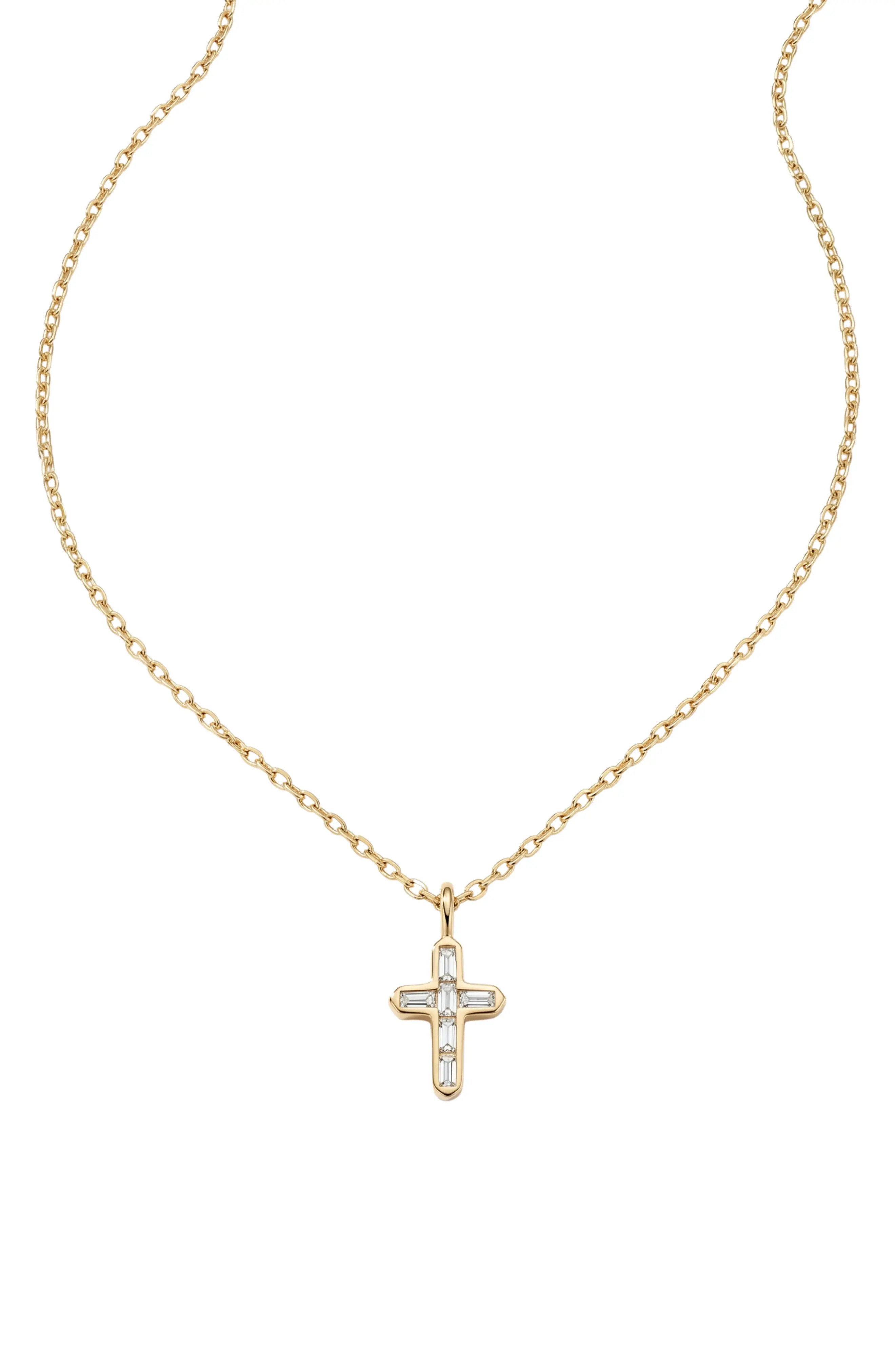 Baguette Cross Necklace (Women) | Nordstrom | Nordstrom