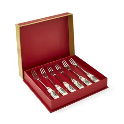Spode Christmas Tree Pastry Forks | Birch Lane