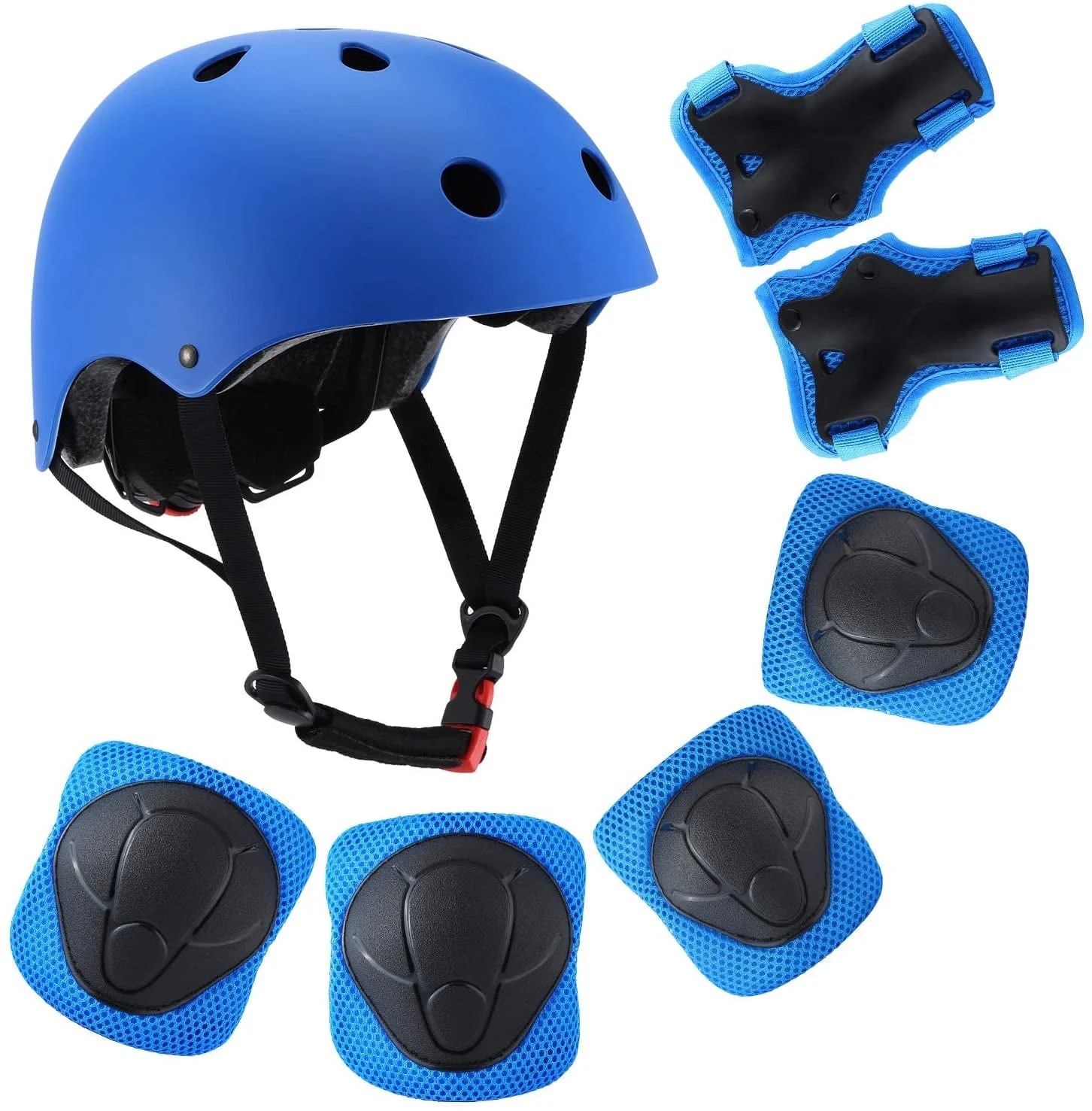QiShi Kids Bike Helmet, Toddler Helmet for Ages 8-14 Boys Girls with Sports Protective Gear Set K... | Walmart (US)