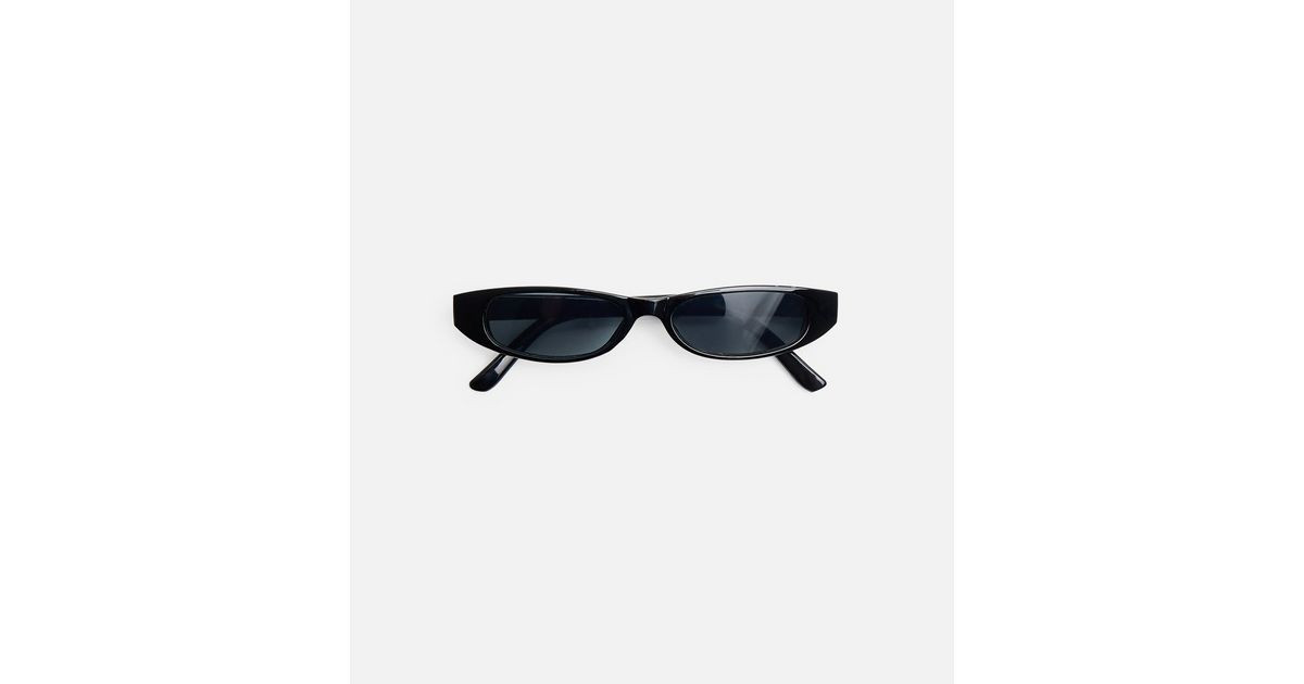 Black Skinny Cat Eye Sunglasses Public Desire New Look | New Look (UK)