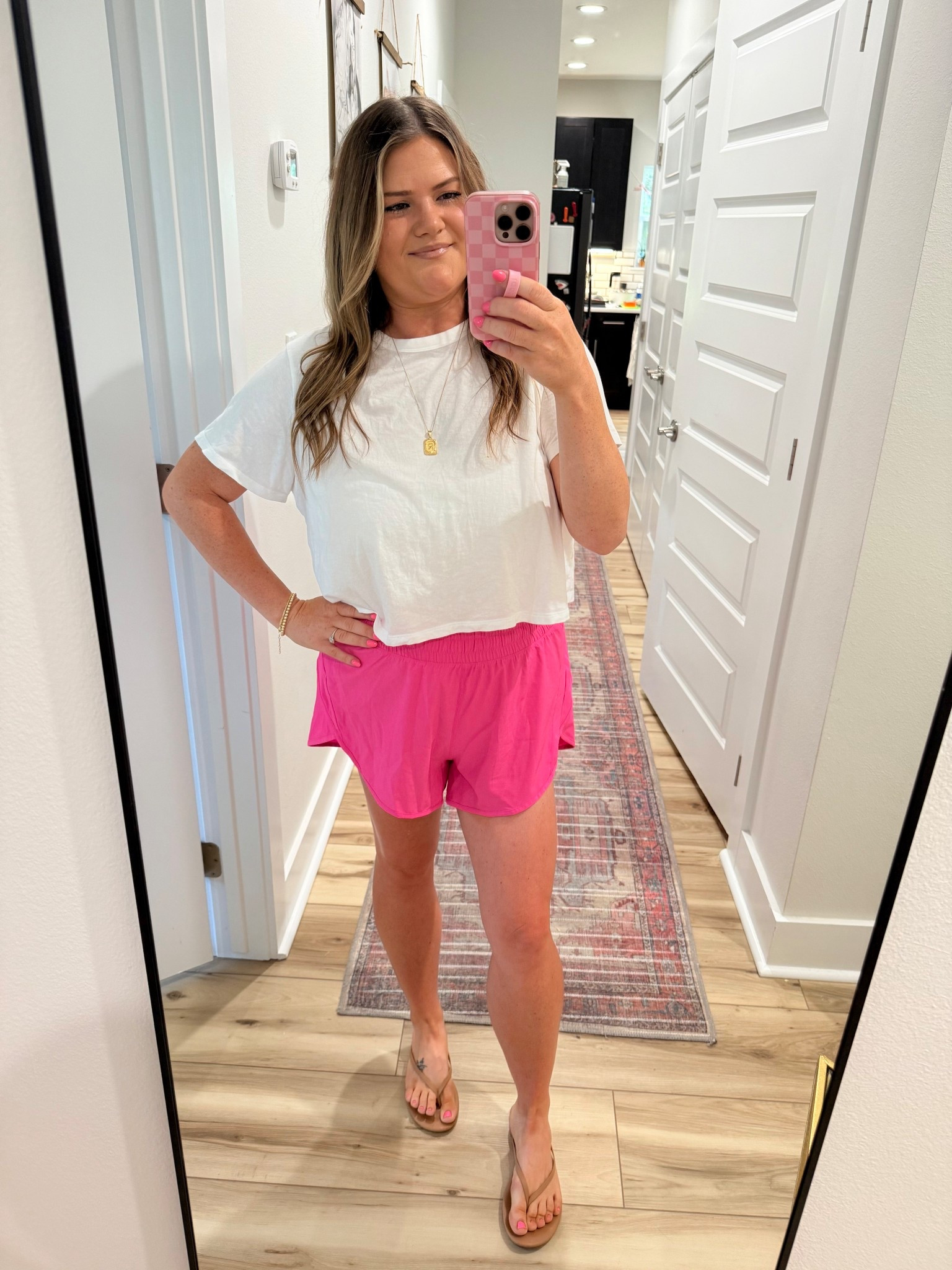 Amazon look 🩷🤍🩷🤍🩷
XL top
L shorts 


#LTKTravel #LTKStyleTip #LTKMidsize