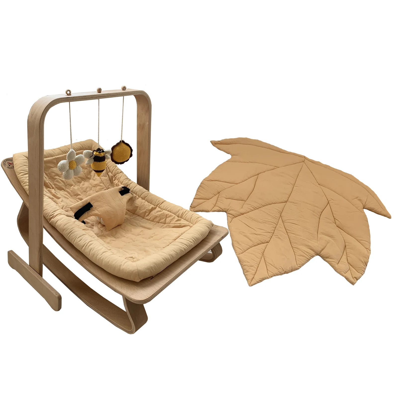 Beige Baby Bouncerbaby Gymhandmade Baby Rockerwooden Baby | Etsy | Etsy (US)