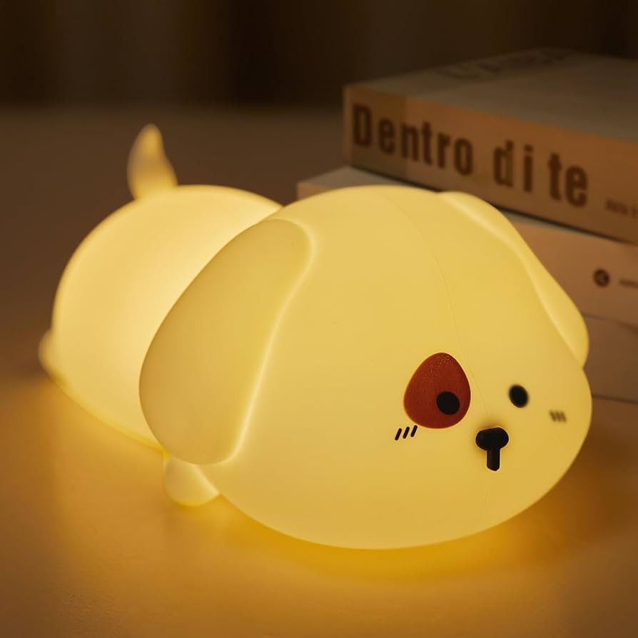 Minetom Night Light for Kids, Cute Silicone Puppy Night Light with 2 Levels of Brightness, 7 Colo... | Amazon (US)
