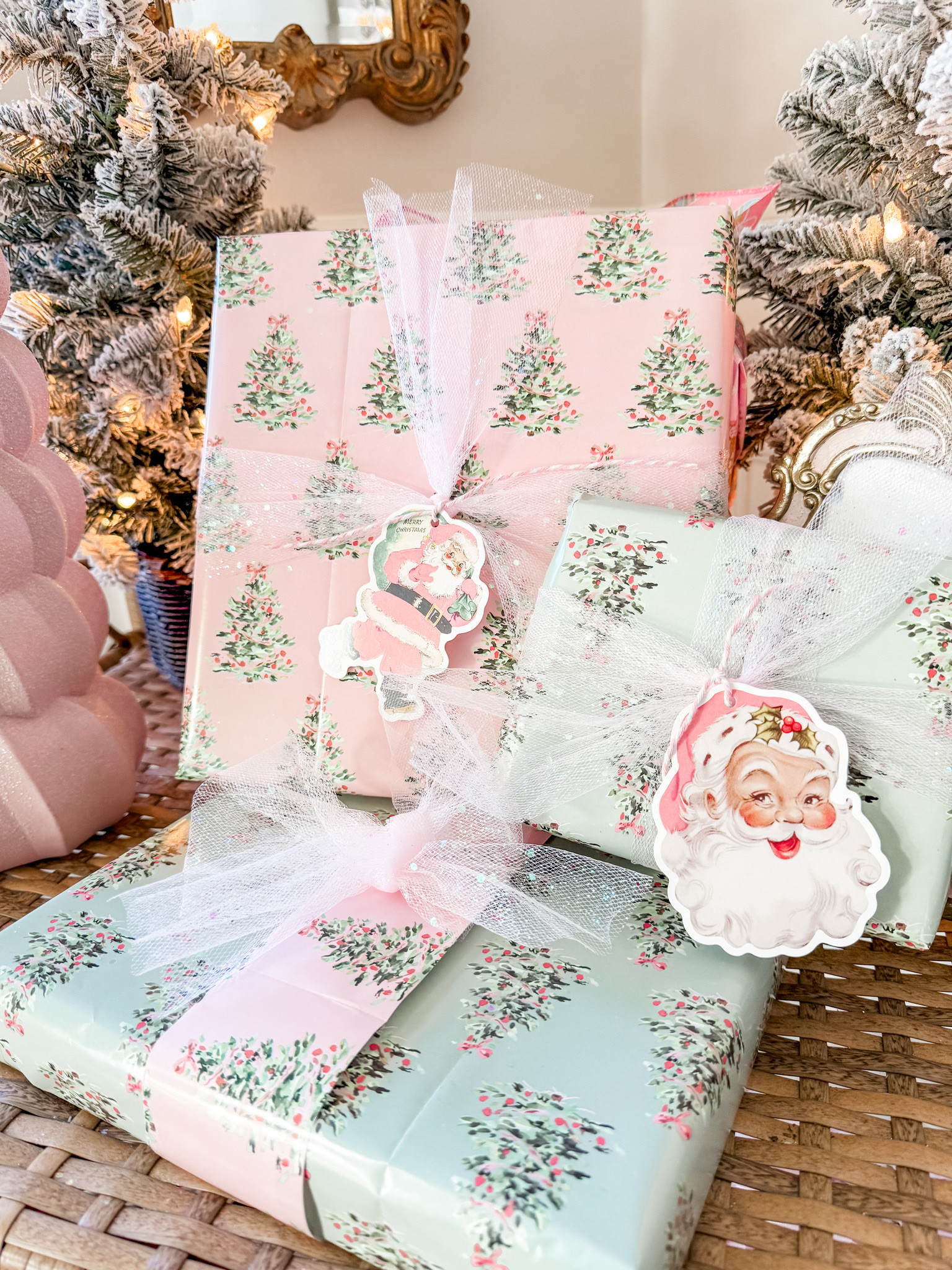This wrapping paper, ribbon, and gift tags are perfect if you are going for a girly or vintage Christmas theme  

#LTKHoliday #LTKCyberWeek #LTKGiftGuide