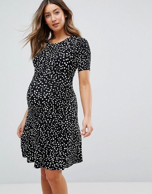 ASOS MATERNITY Ultimate Mini Tea Dress In Scatter Spot | ASOS US